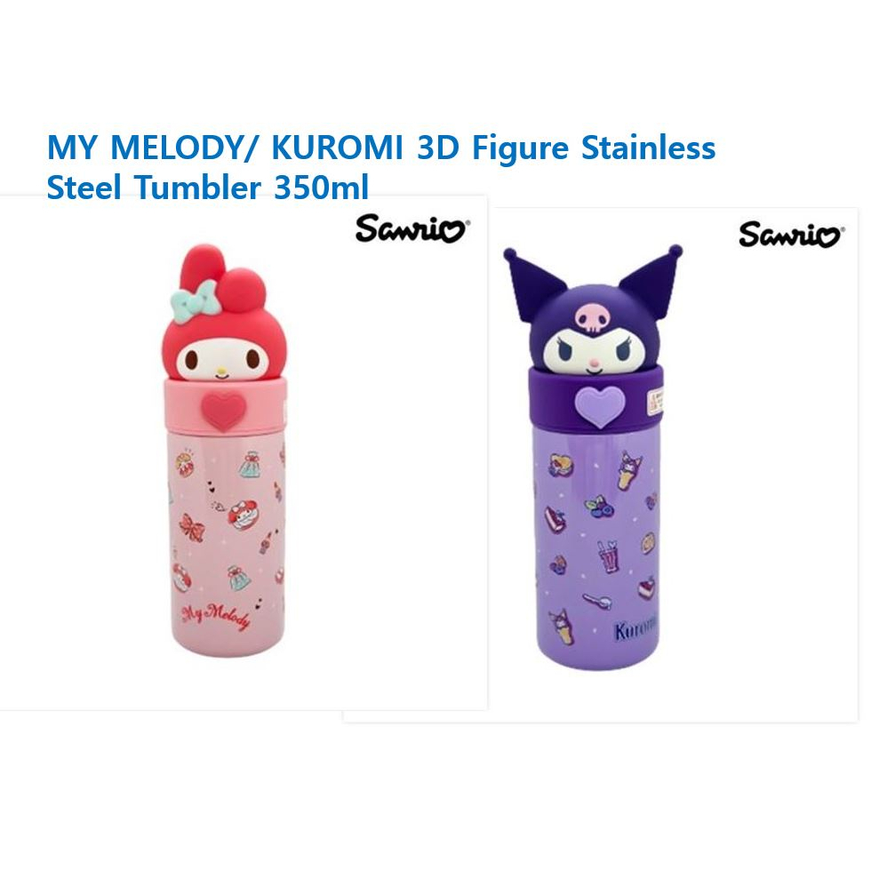 三麗鷗 Sanrio My Melody Kuromi 3d 人偶不銹鋼玻璃杯 350ml 蝦皮購物 2729