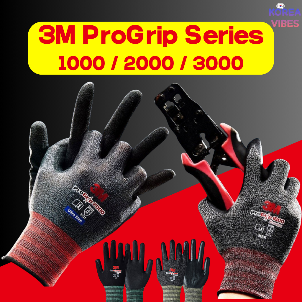 3M 手套 ProGrip 1000 2000 3000 Pro Grip 安全工作安全園藝機械建築 | 蝦皮購物