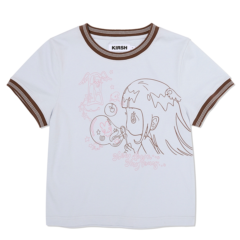 [KIRSH] KIRSH X SUNONEBIRD RINGER T-SHIRT /追跡付 KIRSH] KIRSH X SUNONEBIRD RINGER T 恤(深空) | 蝦皮購物