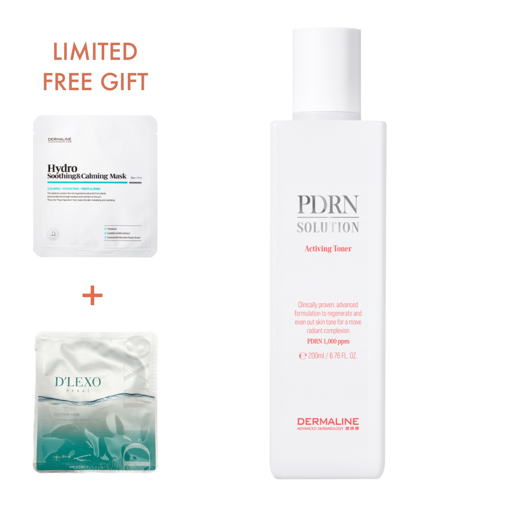 [DERMALINE Korea] PDRN SOLUTION ACTIVING TONER (爽膚水) 200ml | 蝦皮購物
