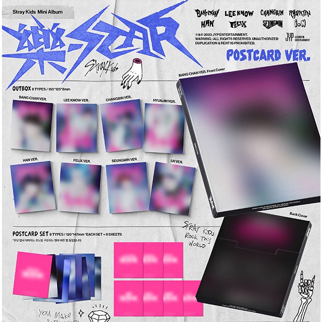 STRAY KIDS - [ 樂-STAR (ROCK STAR) ] Mini Album Postcard Ver