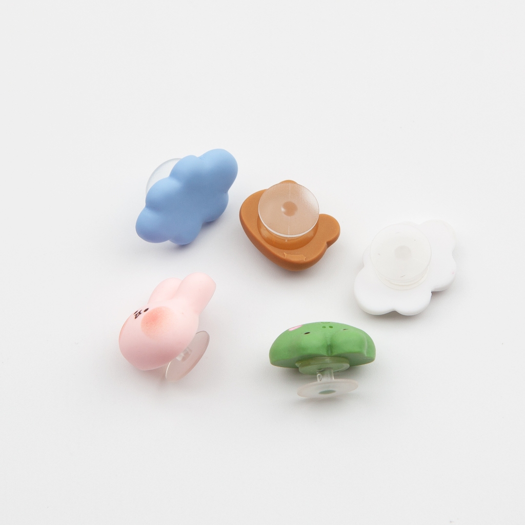 WiLLBee CLIPON Soft Mini 帶 5 件掛飾(藍色/圓形朋友)矽膠手帶,適用於電子書閱讀器和手機 | 蝦皮購物