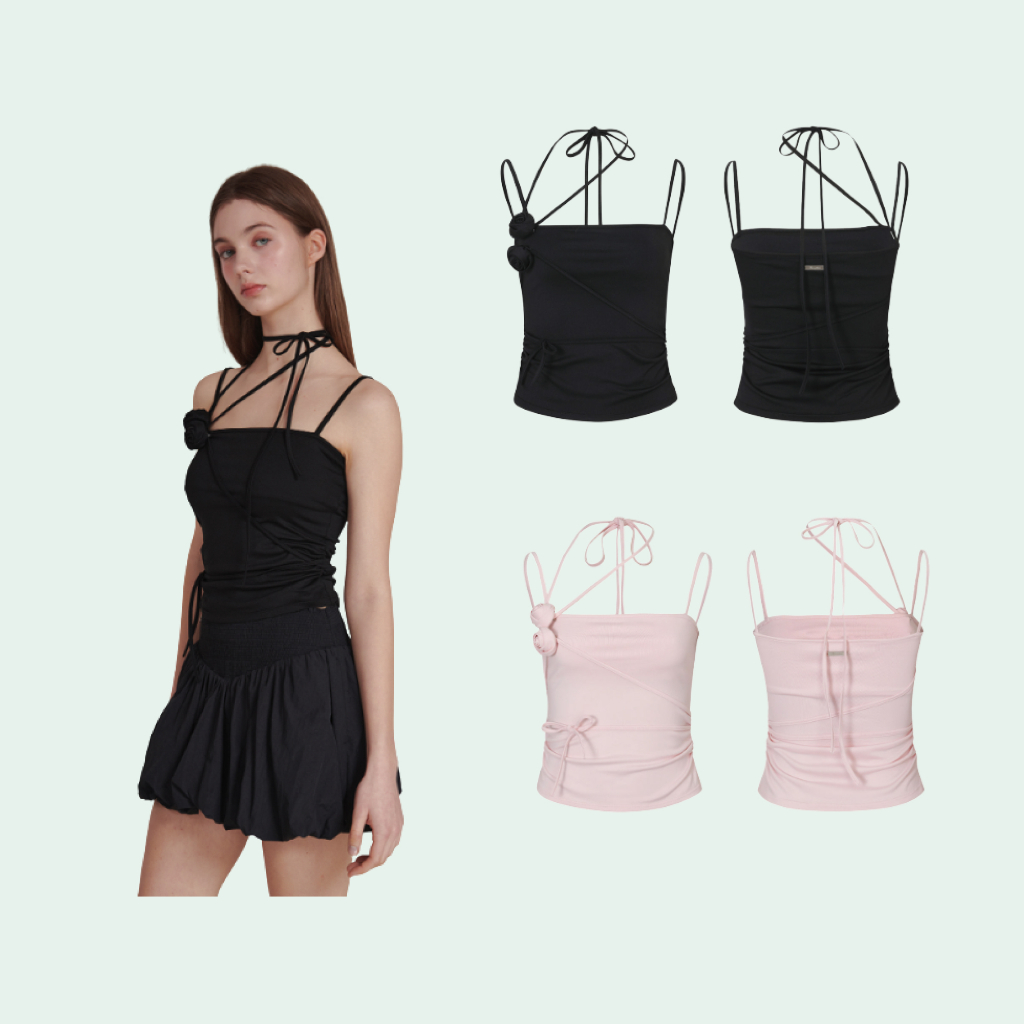 韓國代購] Pain or Pleasure Rose Corsage Sleeveless | 蝦皮購物