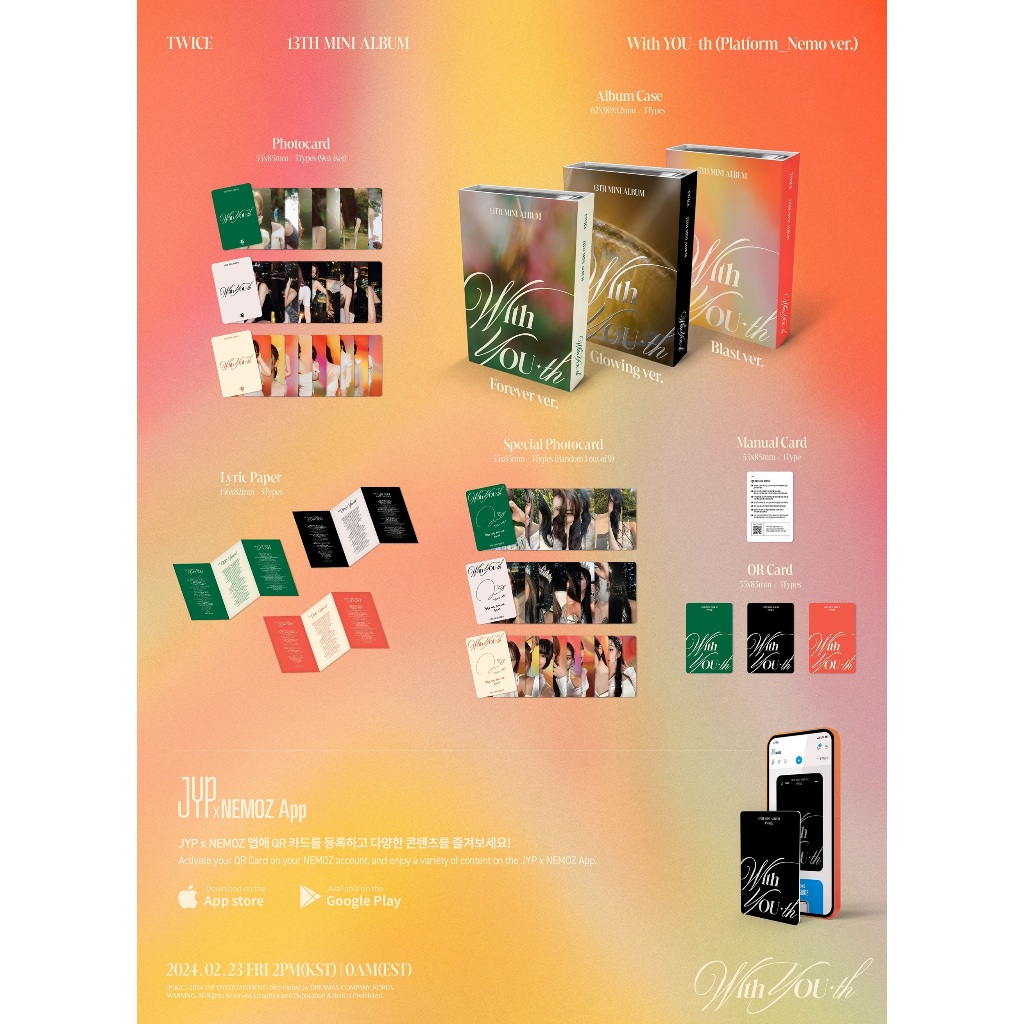 TWICE - [ With YOU-th ] 13TH Mini Album (NEMO Ver.) | 蝦皮購物