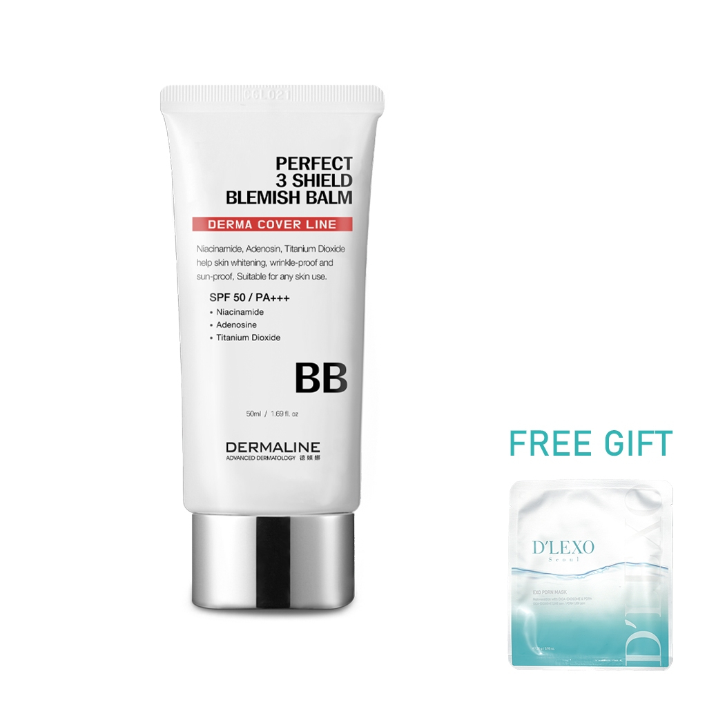 [Dermaline Korea] Perfect 3 Shield Blemish Balm (50ml) | 蝦皮購物