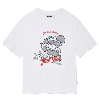 [KIRSH] 釣魚機智兔子圖形寬鬆t恤(白色)