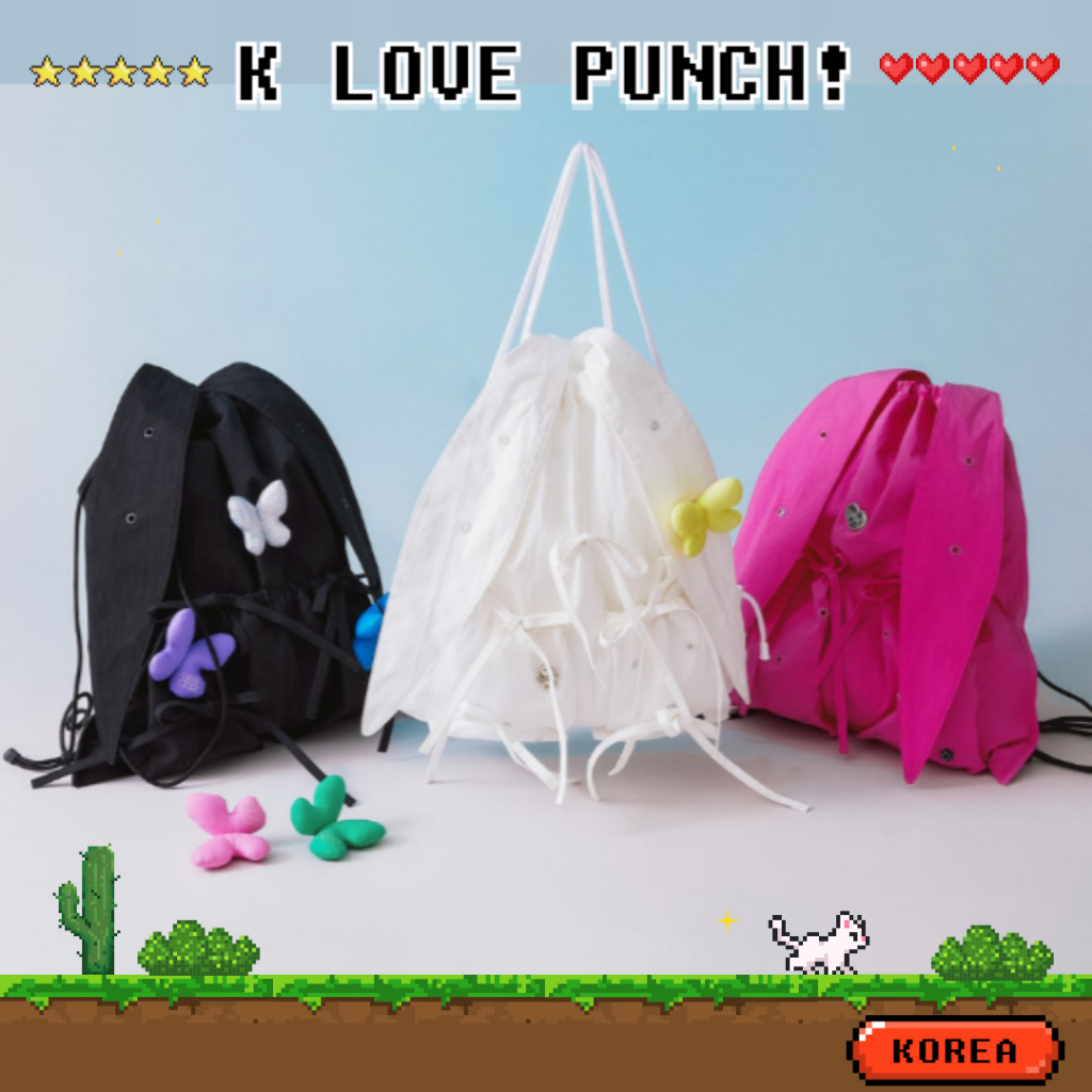 NJZ x Coller Rabbit String Bag (3color) / Newjeans 後背包 週邊 | 蝦皮購物