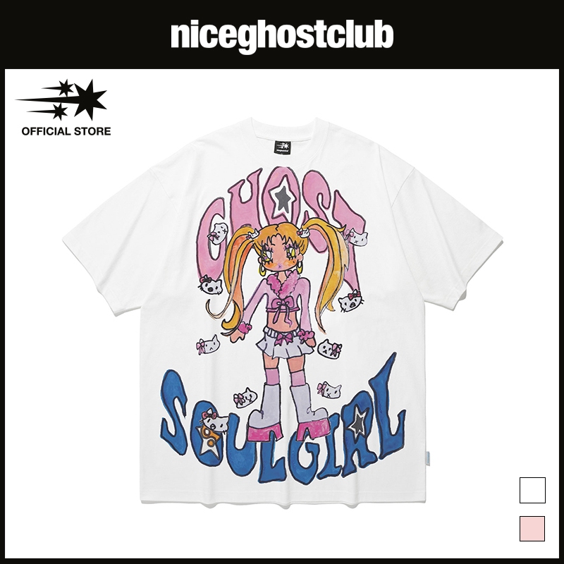 [男女共用]Nice Ghost Club GHOSTSOULGIRL GYARU BIG BIG TEE MUSINSA | NICE GHOST CLUB [X SOULPUSSSY CAT]GHOSTSOULGIRL