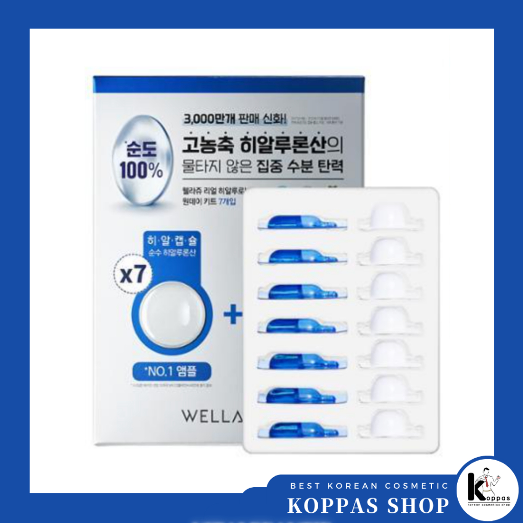 WELLAGE Real Hyaluronic One Day Kit 7pc 真正的透明質酸一日套裝 7 件 | 蝦皮購物