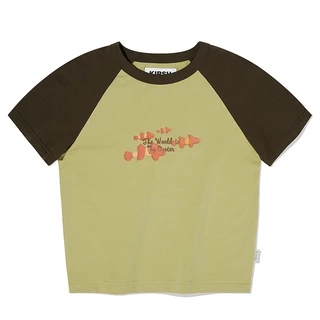 [KIRSH] Fishing MIX 插肩短款 T 恤(橄欖色)