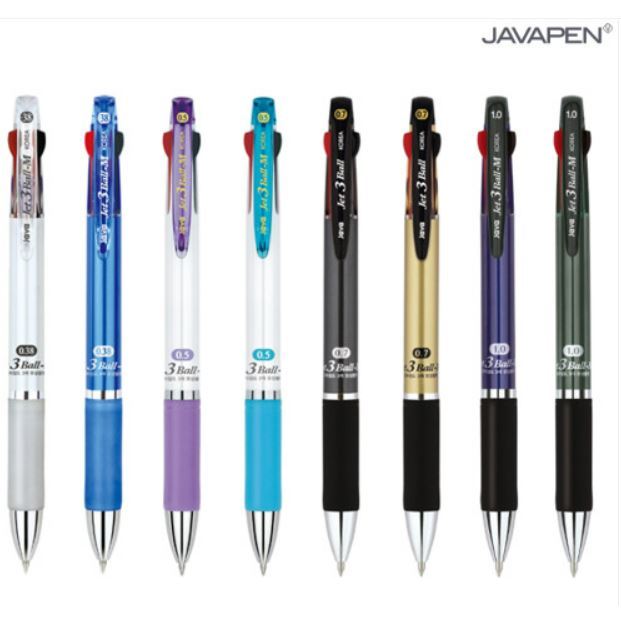 [韓國製造] Java JET M 3 色圓珠筆(0.38/0.5/0.7/1.0mm) | 蝦皮購物