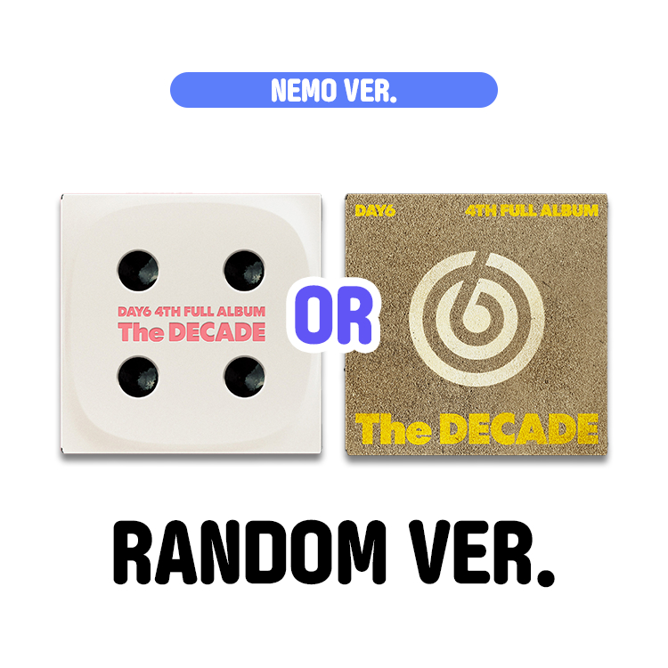 DAY6 - 第4張正規專輯[THE DECADE] 標準版NEMO版MD版(WITHMUU特典