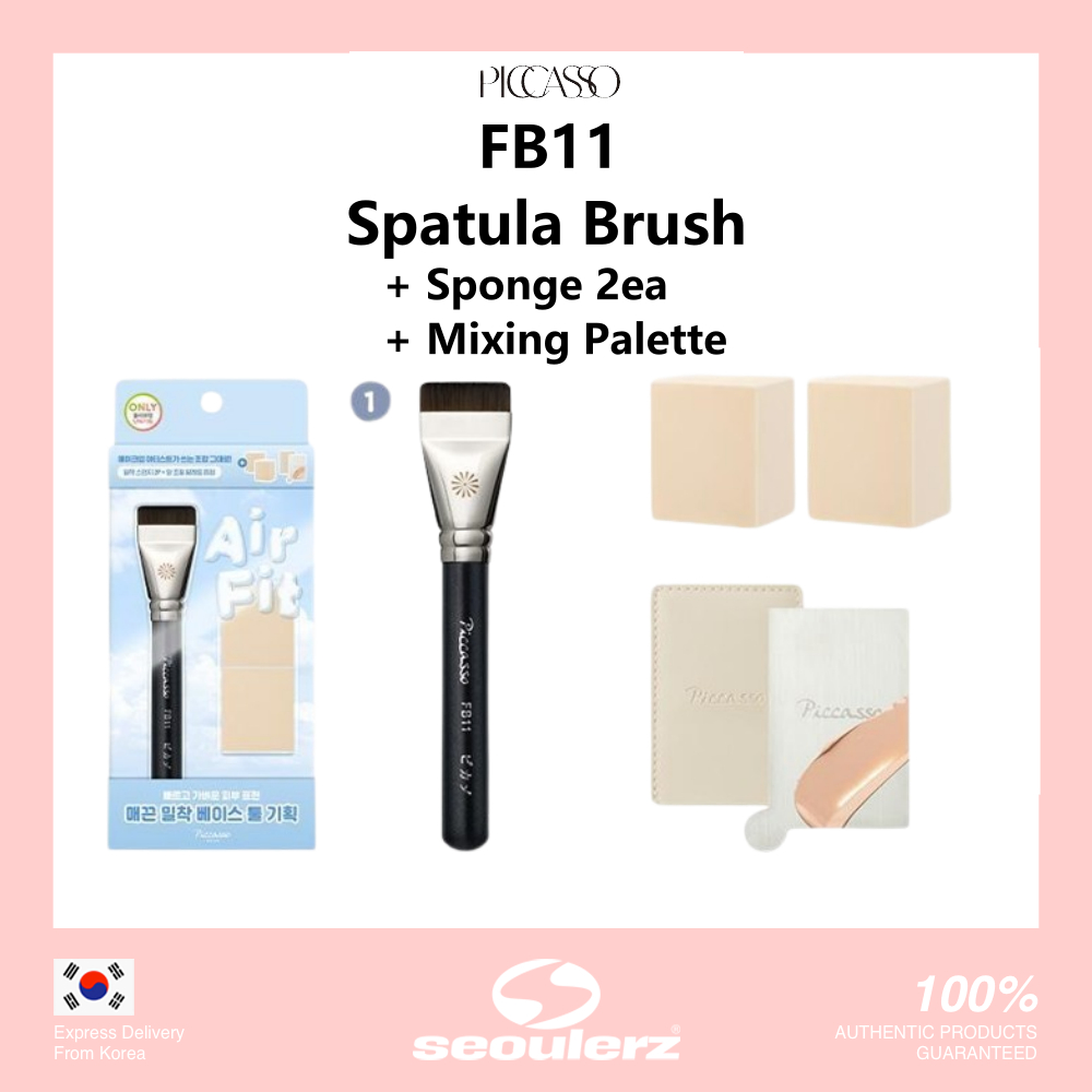 Piccasso] Fb11 短平頭粉底刷化妝刷人造纖維材質媲美粉底鏟| 蝦皮購物