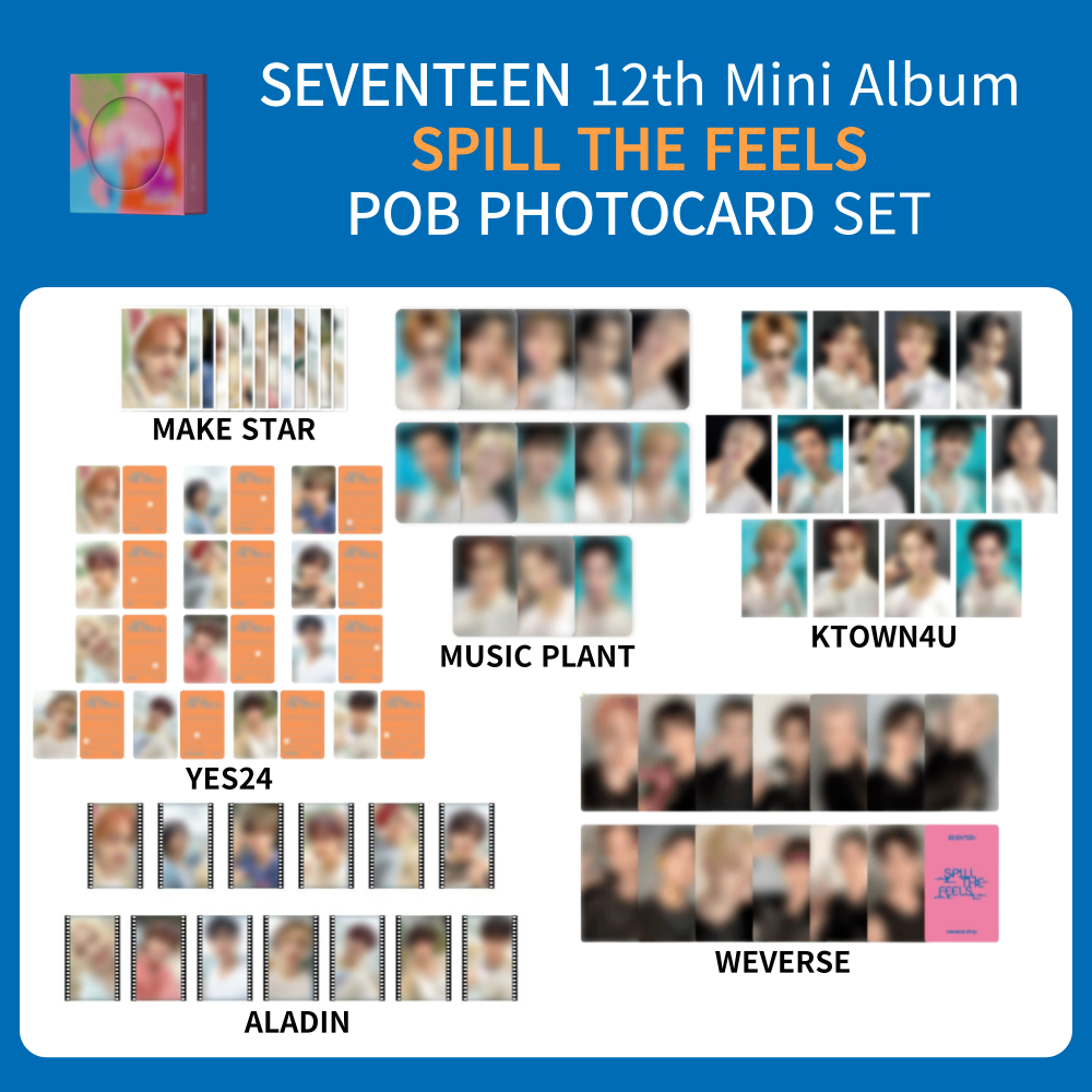 [SET] SEVENTEEN SVT 專輯 SPILL THE FEELS Carat Ver 官方特典照片卡 蝦皮購物