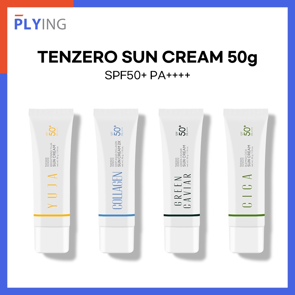 [TENZERO] 防曬霜 SPF50+ PA++++ 50g - 亮白柚子 / 深水膠原蛋白 / 綠魚子醬 / Ble | 蝦皮購物