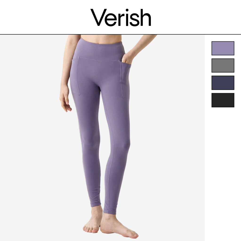 Verish 輕盈深口袋9分緊身運動褲 | 蝦皮購物