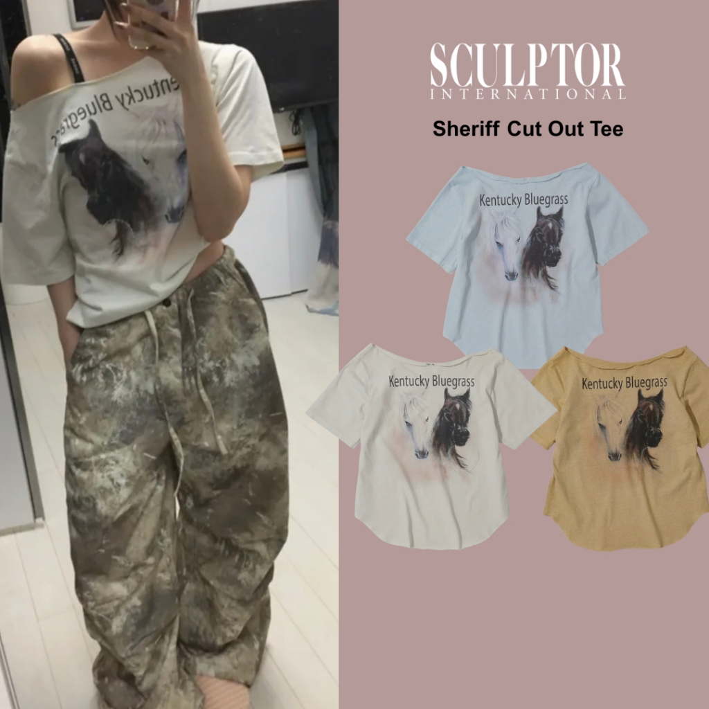 Sculptor] Sheriff Cut Out Tee (3色) / 韓國直送| 蝦皮購物
