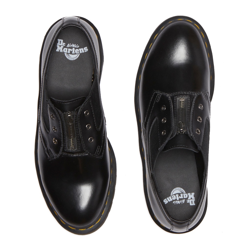 Dr. Martens 馬汀1461 Gusset 光滑皮革黑色女款無帶牛津鞋| 蝦皮購物