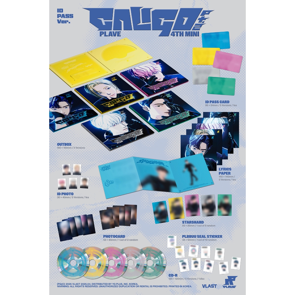 新品未開封　PLAVE Caligo ID PASS ver 5形態セット×3 5款套組] PLAVE 迷你4輯專輯[ Caligo Pt.2 ] ID PASS Ver | 蝦皮購物