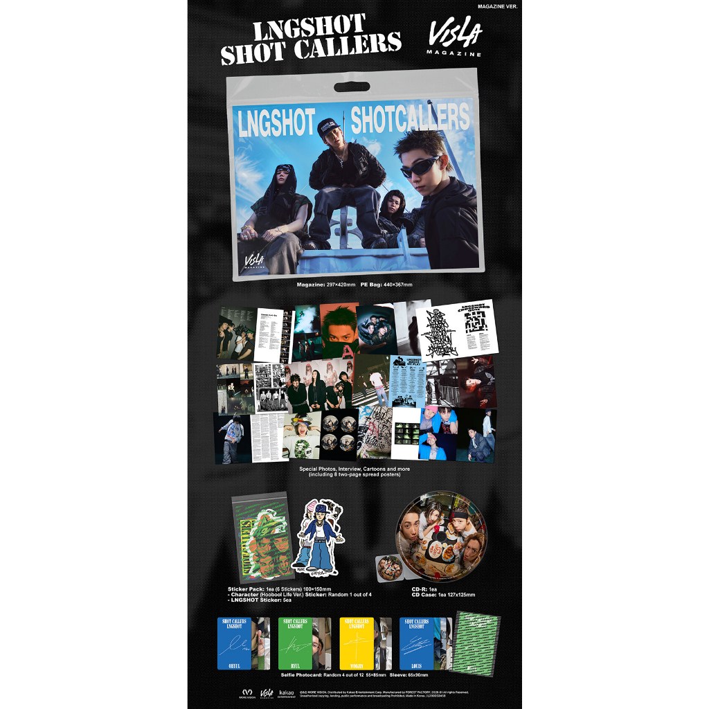 LNGSHOT - [ SHOT CALLERS ] 1ST EP (MAGAZINE Ver.) | 蝦皮購物