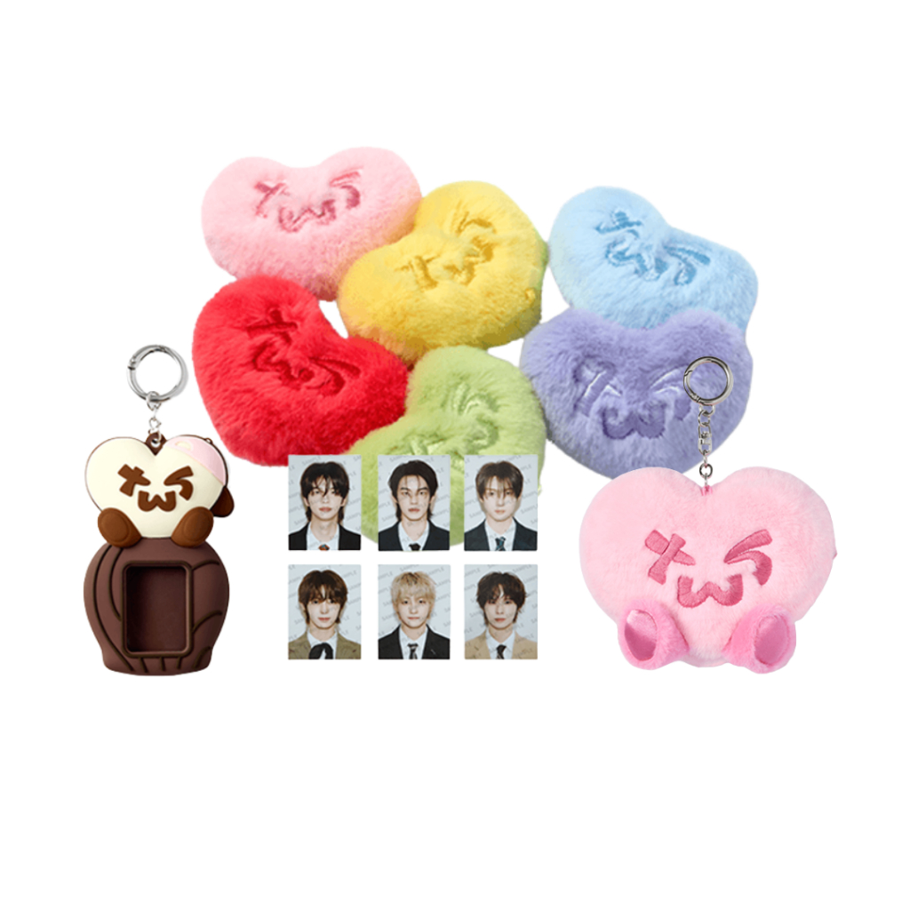 TWS NO TRAGEDY MINI HEART PLUSH SET トレカ TWS NO TRAGEDY 官方周邊Mini Heart Plush, Photoholder Set, Pouch