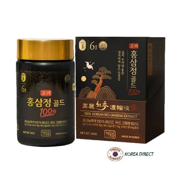 韓國高麗紅蔘精GOLD 6年根紅蔘濃縮液100% (240g) | 蝦皮購物