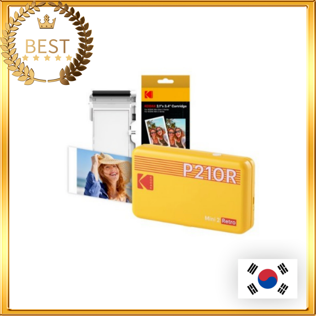 [KODAK] 柯達Mini Shot 2 復古照片打印機+墨盒 38PCS (P210R) | 蝦皮購物
