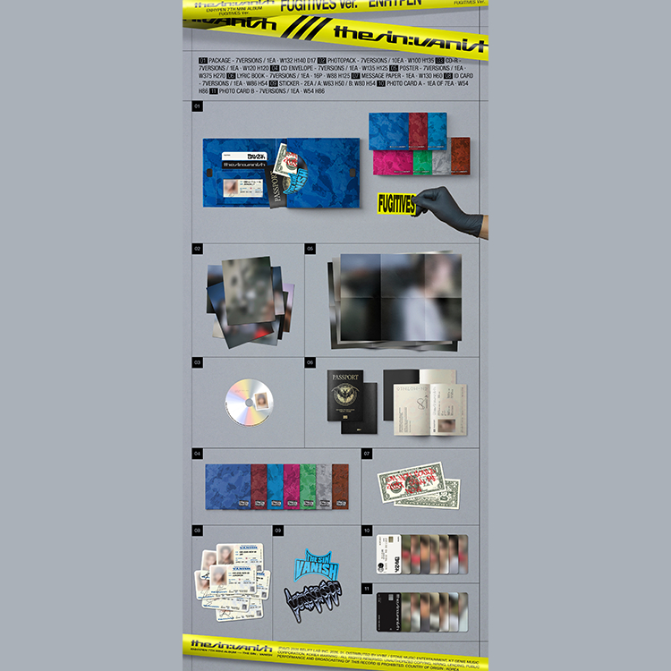 ENHYPEN - 第7張迷你專輯[THE SIN : VANISH] Fugitives版(全7版套組