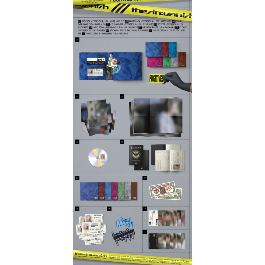 Fugitives Ver ) ENHYPEN 7th Mini Album THE SIN VANISH | 蝦皮購物