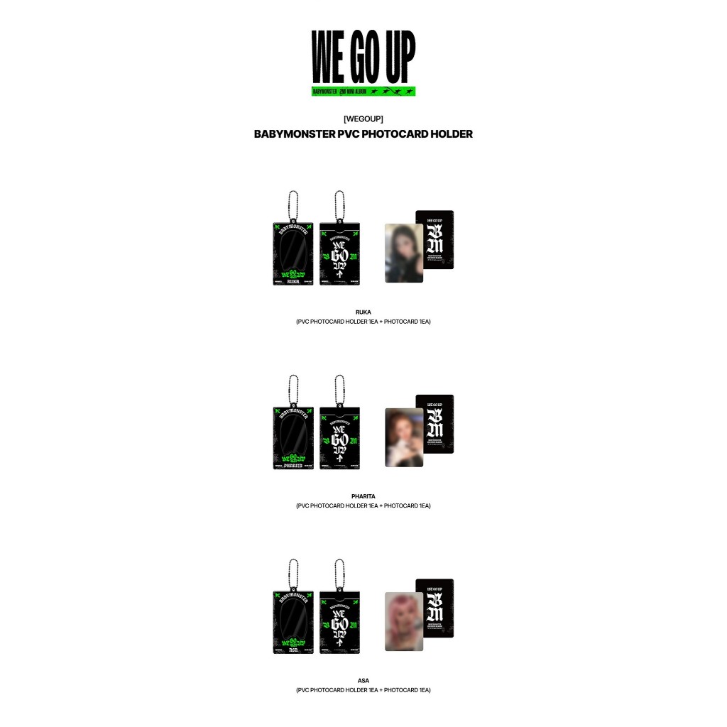 BABYMONSTER [WE GO UP] MD / PVC PHOTOCARD HOLDER | 蝦皮購物