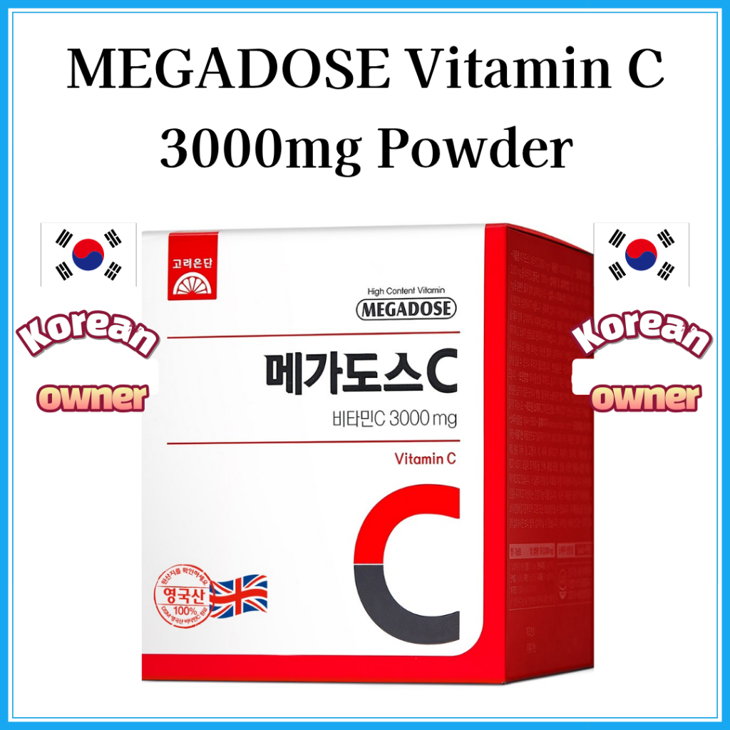 MEGADOSE 維他命 C 3000mg 粉末韓國高強度 K-Health Supplement 180g [來自韓國 | 蝦皮購物
