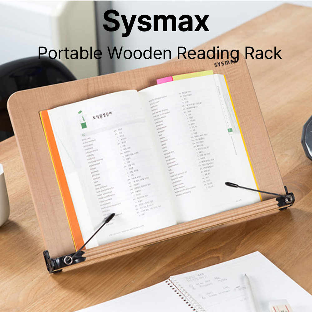 [Sysmax] 可調節便攜式木製書架 | 提供 3 種尺寸 | 韓國設計 | 閱讀架 | 木書架 | 緊湊輕巧 | 蝦皮購物