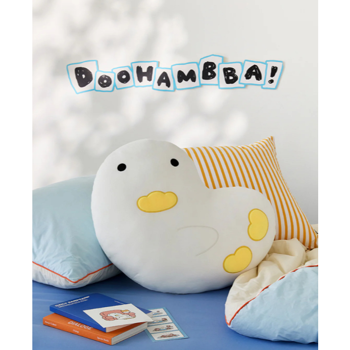 LINE FRIENDS Doogi 靠墊枕頭 | Doohamba 毛絨靠墊 | 可愛的鴨子抱枕沙發床裝飾 | 蝦皮購物