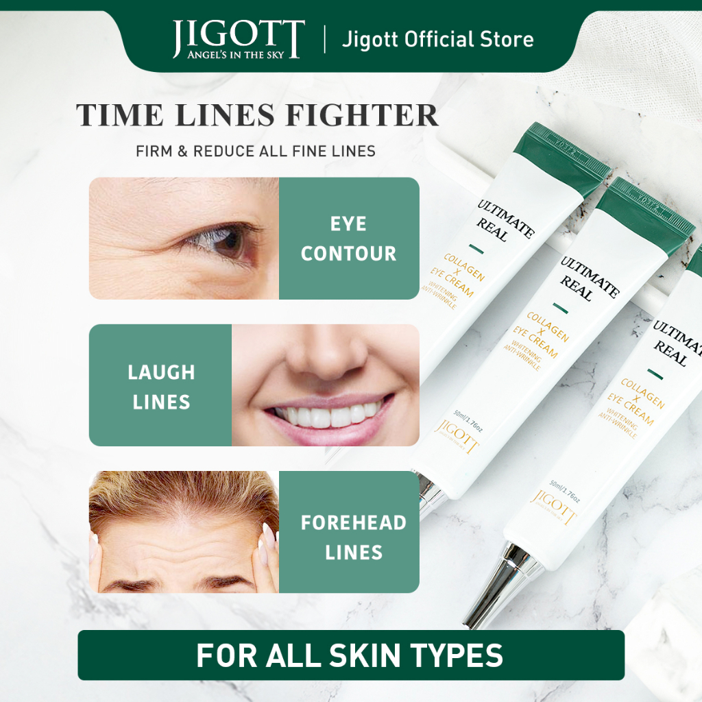 【韓國】JIGOTT Ultimate Real Collagen Lift 緊緻抗皺眼霜 50ml | 蝦皮購物