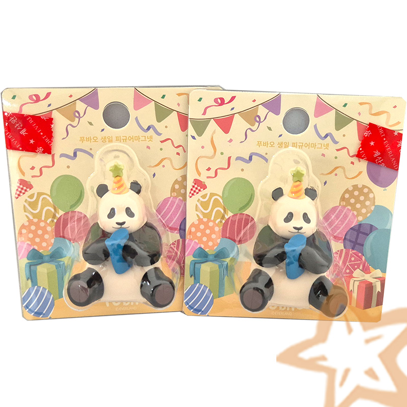 [熊貓福寶] 福寶生日公仔冰箱貼(愛寶樂園 Fubao 熊貓 福寶) | 蝦皮購物