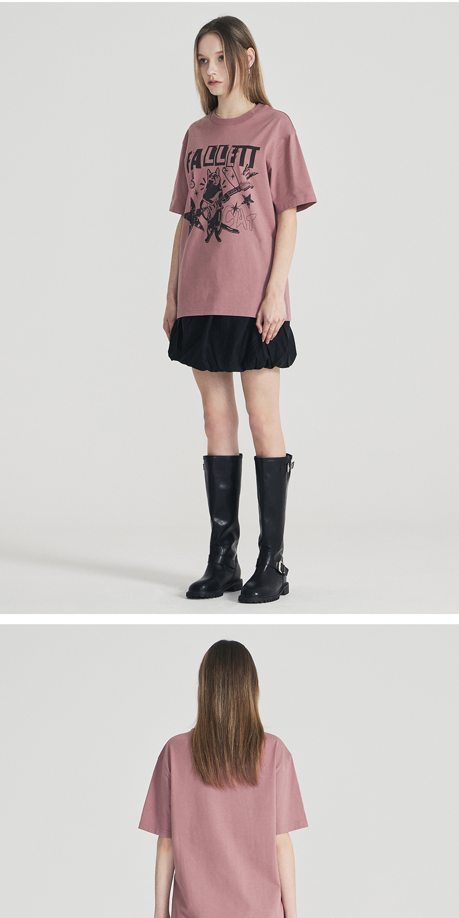 ★Fallett★送料込★韓国★大人気★ROCK STAR NERO SHORT SLEEVE ☆Fallett☆送料込☆韓国☆大人気☆ROCK STAR NERO SHORT SLEEVE