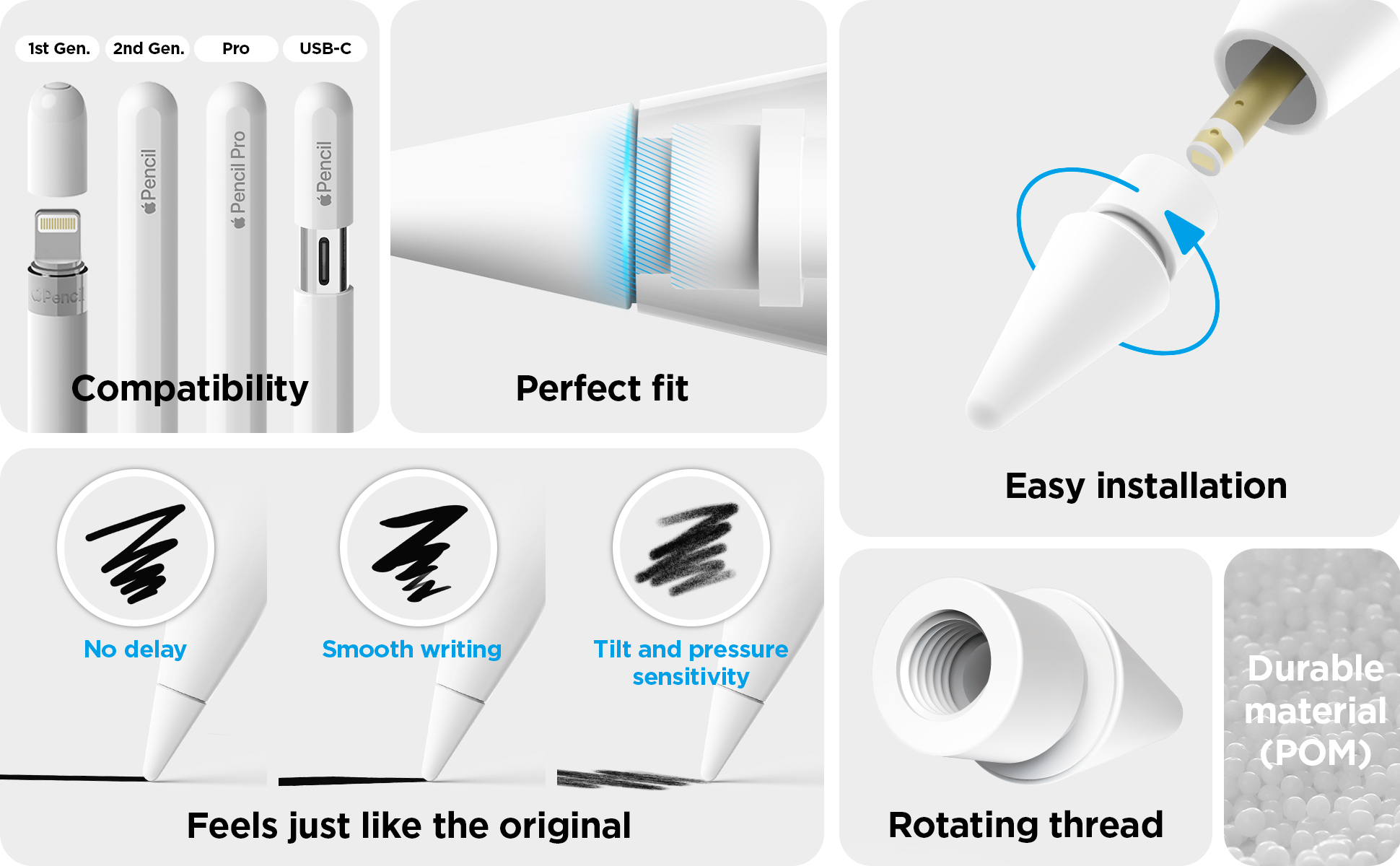 [elago] Apple Pencil Pro, 1,2代, USB-C Type 筆尖套 （4入裝） | 蝦皮購物
