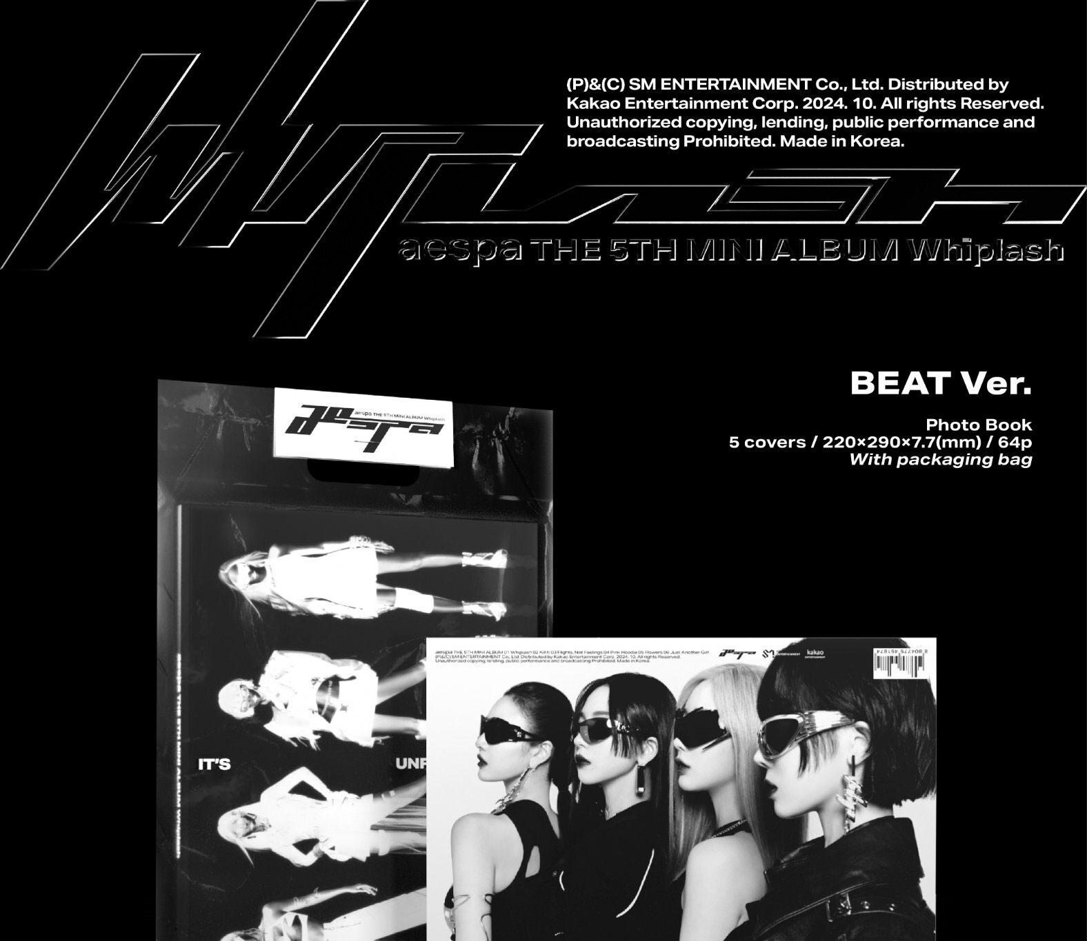 [5 SET POB] (BEAT Ver.) Aespa [WHIPLASH] 5th MINI ALBUM | 蝦皮購物