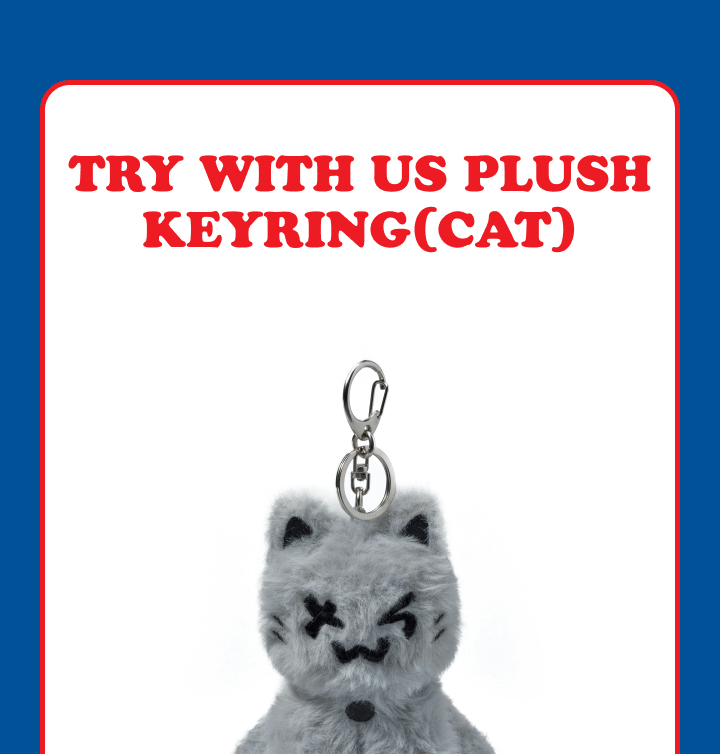 PLUSH KEYRING CAT / CLOUD) TWS [TRY WITH US] OFFICIAL MD