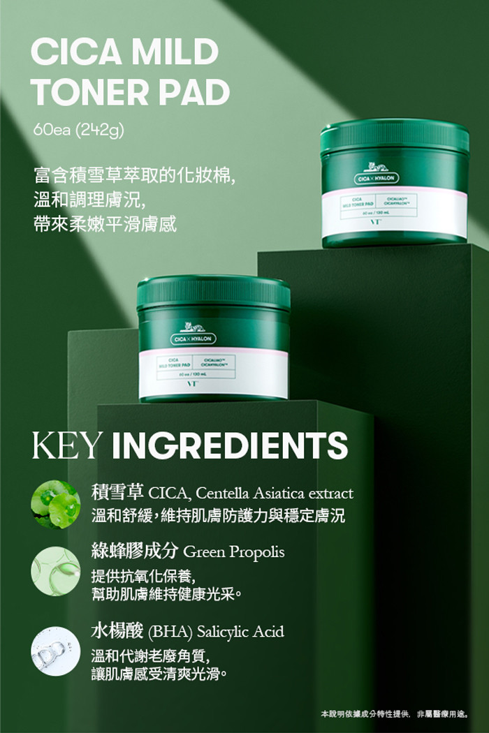 VT CICA BHA AHA 去角質化妝水棉片：打造完美肌膚的秘訣 (3/6)