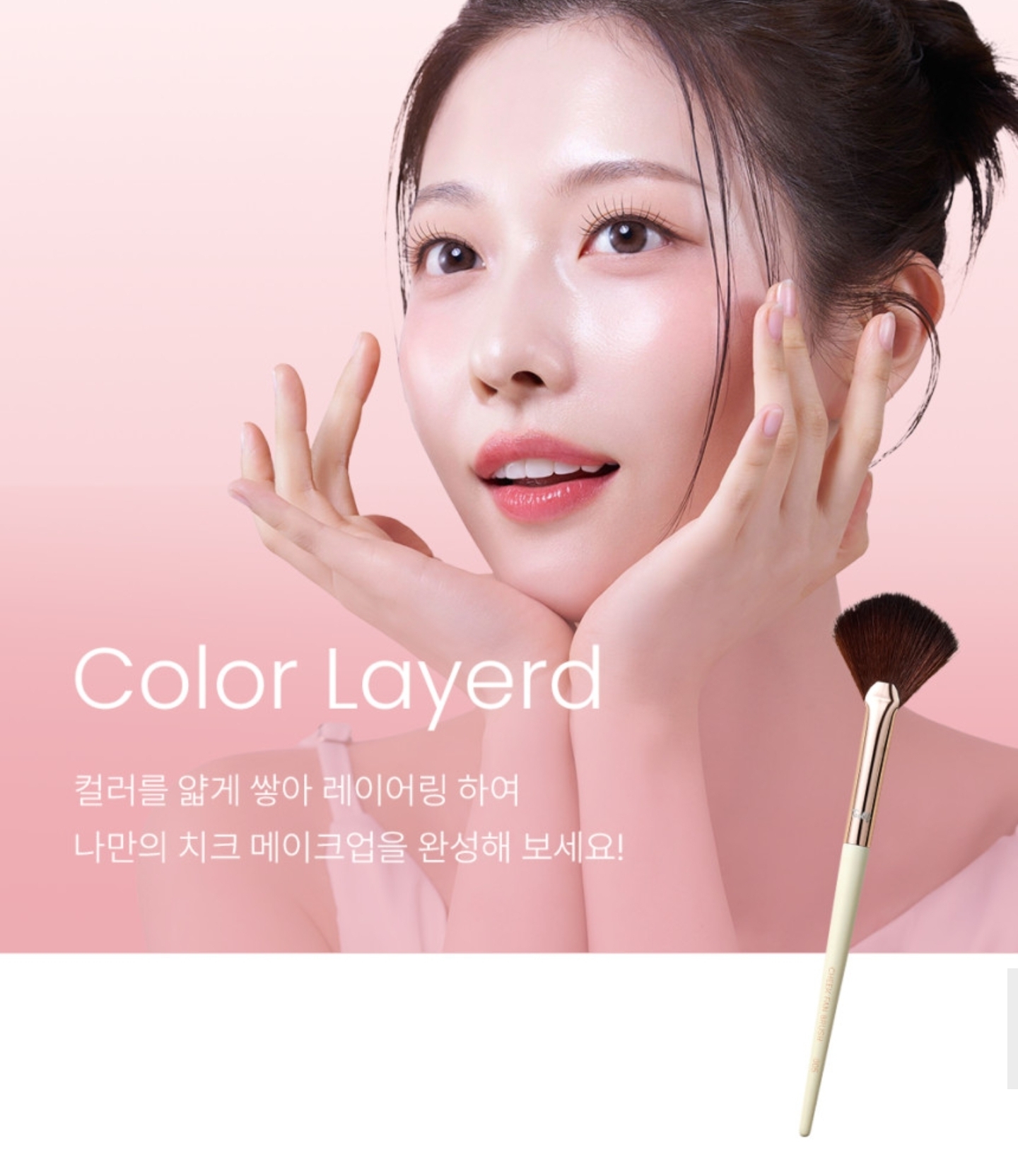toolif Cheek Fan Brush Blush Brush | 蝦皮購物