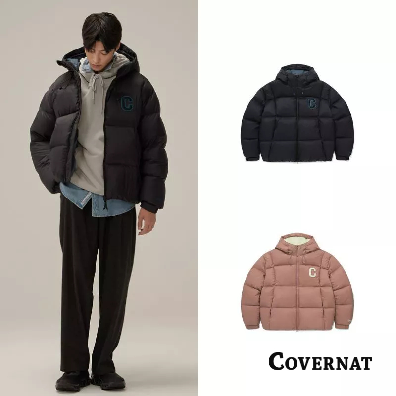 [COVERNAT] 男女同款加厚保暖鴨絨大C LOGO時尚百搭面包服羽絨服外套（多色任選） | 蝦皮購物