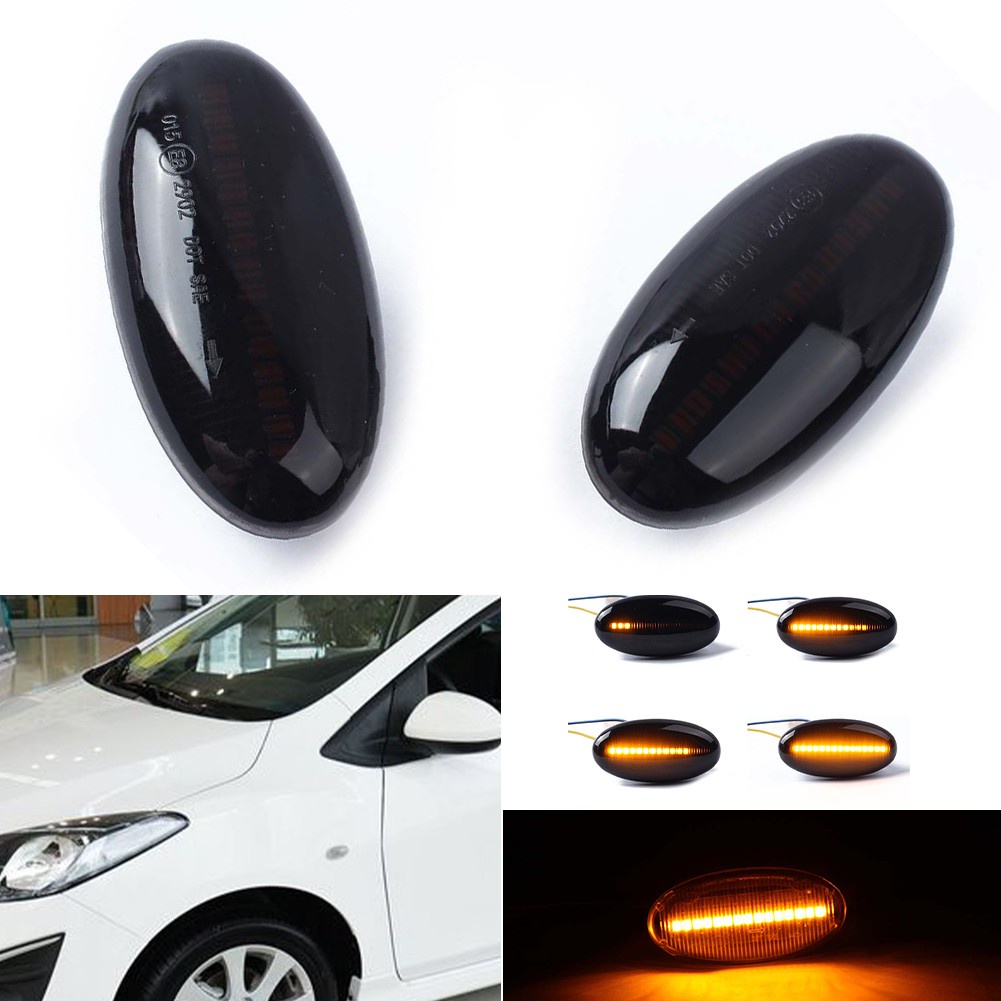 Roller Blinker Hinten 2x Gelb LED Seitenblinker Set Für Mazda 2 3 5 6 GG BT-50 MPV Led Birnen Blinker