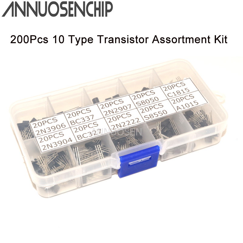200Pcs 10 型晶體管分類套件晶體管 BC337 BC327 2N2222 2N2907 2N3904 2N390 | 蝦皮購物