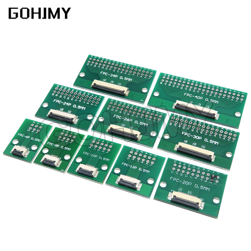 FPC FFC 0.5MM間距用於電纜傳輸轉換板DIY PCB板6P/8P/10P/20P/30P/40P/60P | 蝦皮購物