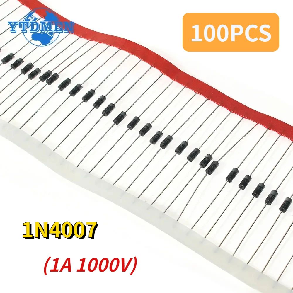 50-200pcs 高品質 1N4007 IN4007 整流二極管 1A 1000V 整流二極管 DO-41 用於電路 | 蝦皮購物