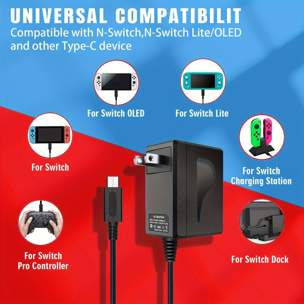 全新任天堂switch 45w充電器，兼容switch Lite/oled及steam Deck Dock