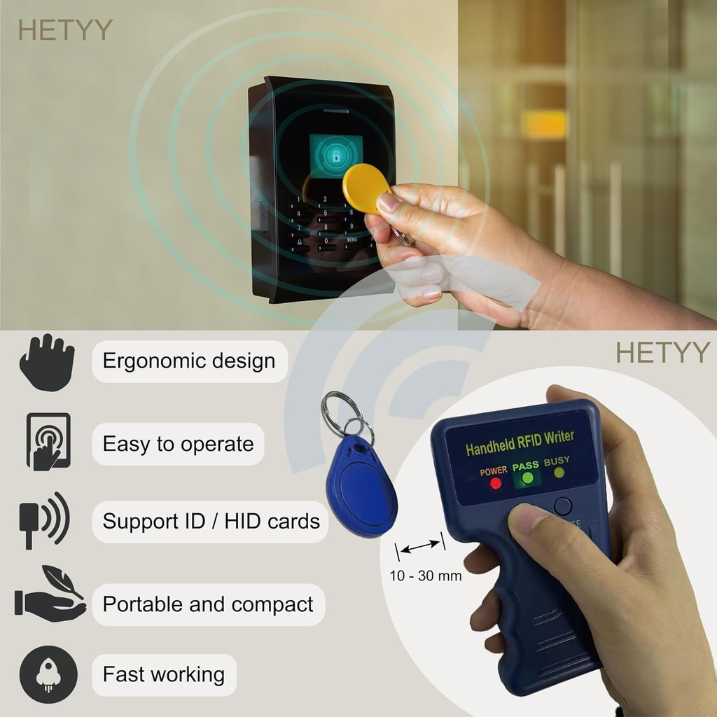 新款可重複使用手持式 125KHz EM4100 5200 RFID 寫卡器 RFID 複製器 RFID 複製機 | 蝦皮購物