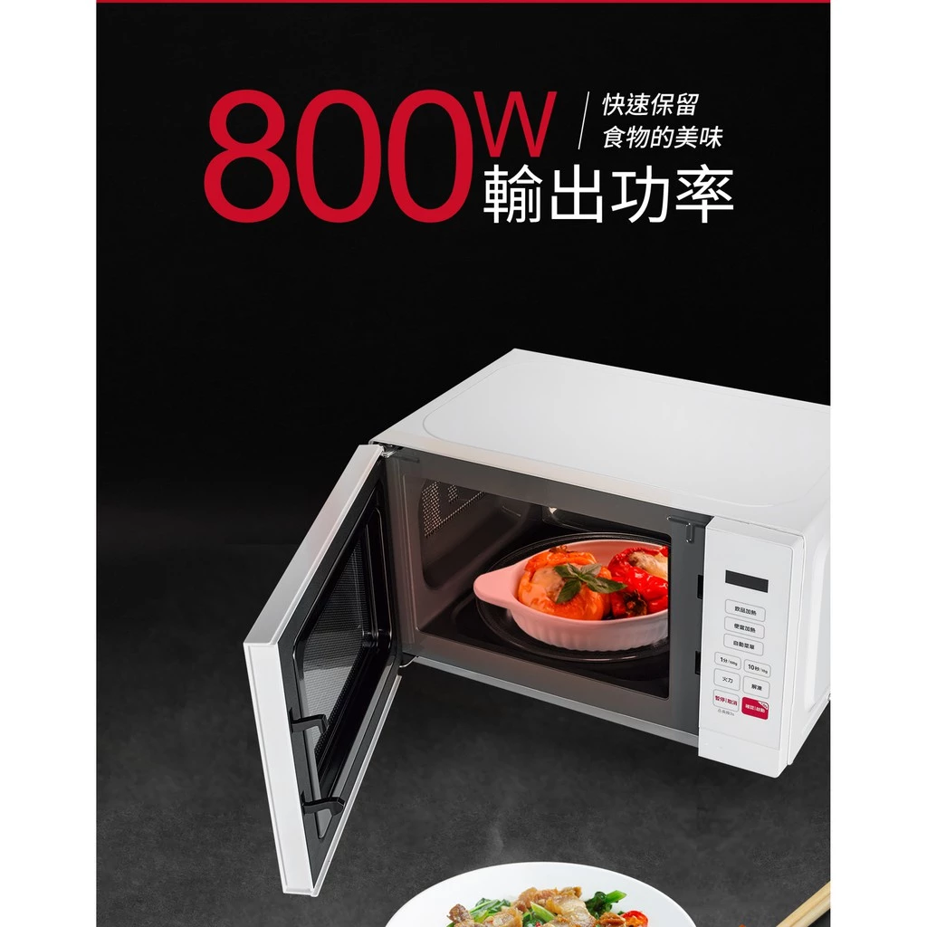 兩千元價位帶的質感加熱神器：SAMPO 聲寶 20L 微電腦微波爐 RE-J204TM 開箱解析