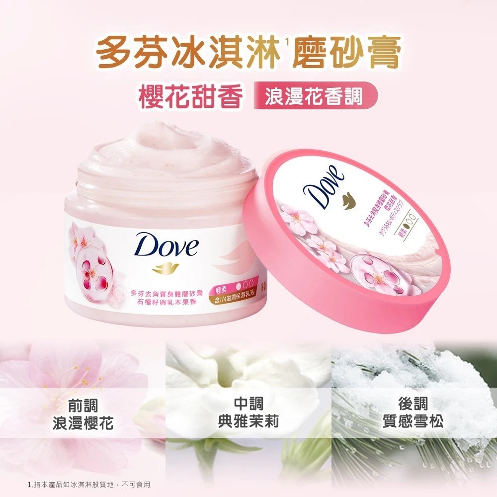 Dove多芬冰淇淋去角質身體磨砂膏評價：四款香味怎麼選？好不好用一次說清楚 (11/13)